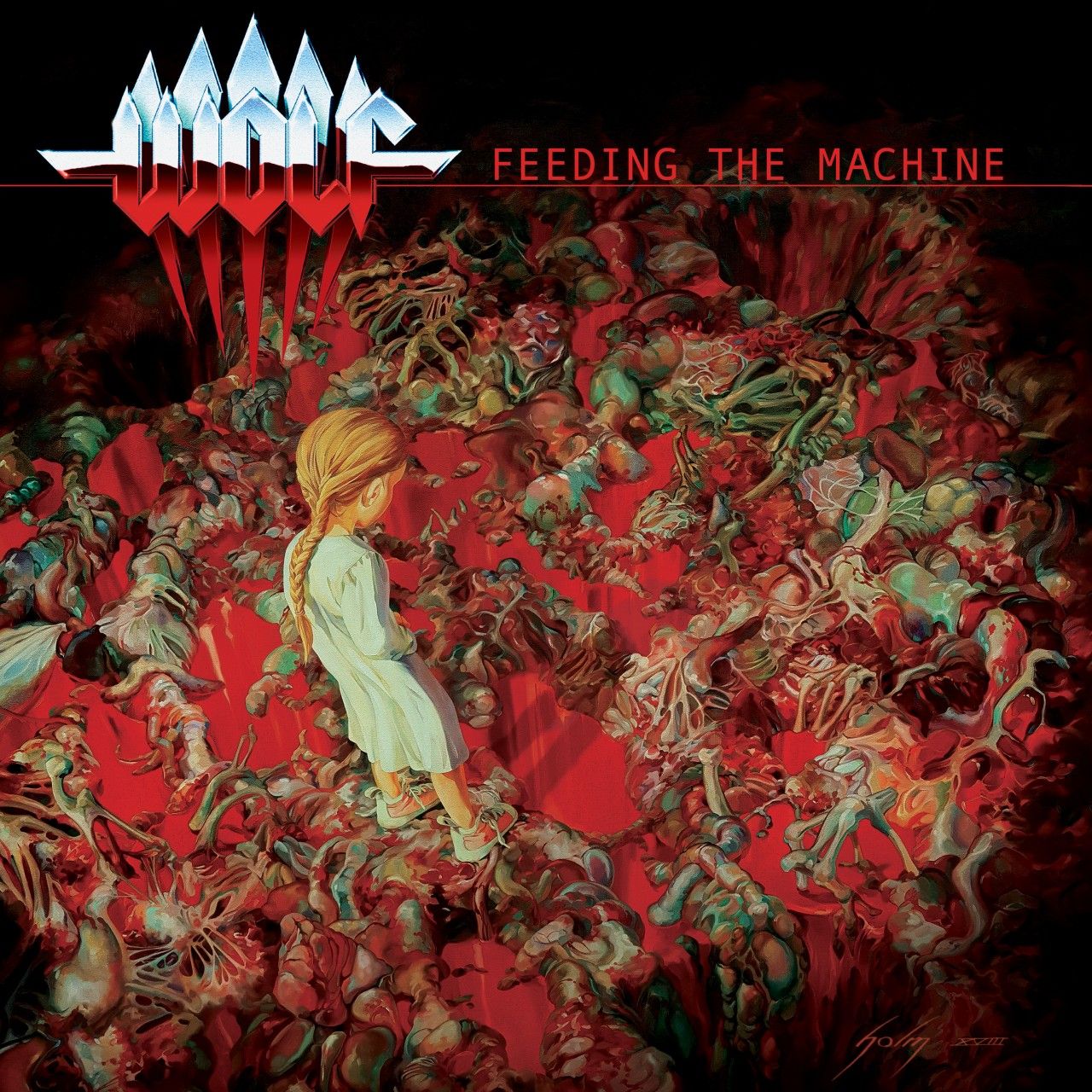 Wolf - Feeding The Machine, Cover